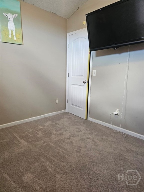 401 Barry Mccaffrey Blvd Unit E2, Hinesville, GA 31313 - unfurnished bedroom featuring carpet flooring, vaulted ceiling, and a textured ceiling