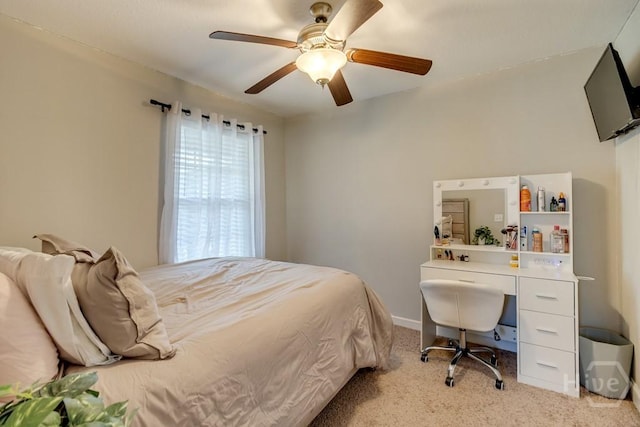 160 Wild Honey Ct, Richmond Hill, GA 31324 - bedroom with light colored carpet and ceiling fan
