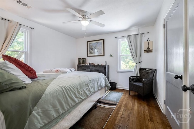 2338 Lorraine Dr, Savannah, GA 31404 - bedroom with wood finished floors and a ceiling fan