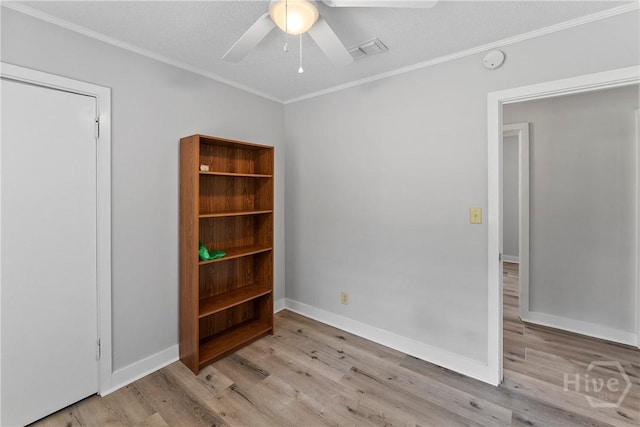 129 Vandiver Rd, Walthourville, GA 31301 - unfurnished room featuring crown molding, ceiling fan, wood finished floors, and a smoke detector