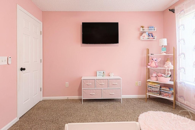 1125 Canyon Oak Loop, Richmond Hill, GA 31324 - carpeted bedroom with baseboards and a textured ceiling