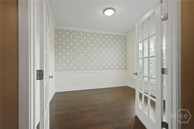 95 Simcoe Lake Dr, Richmond Hill, GA 31324 - spare room with dark wood-type flooring and ornamental molding