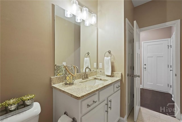 95 Simcoe Lake Dr, Richmond Hill, GA 31324 - bathroom with vanity and tile patterned flooring