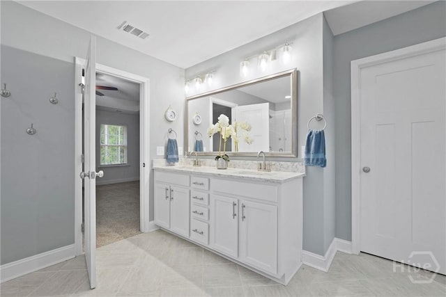 95 Simcoe Lake Dr, Richmond Hill, GA 31324 - full bathroom with double vanity and baseboards
