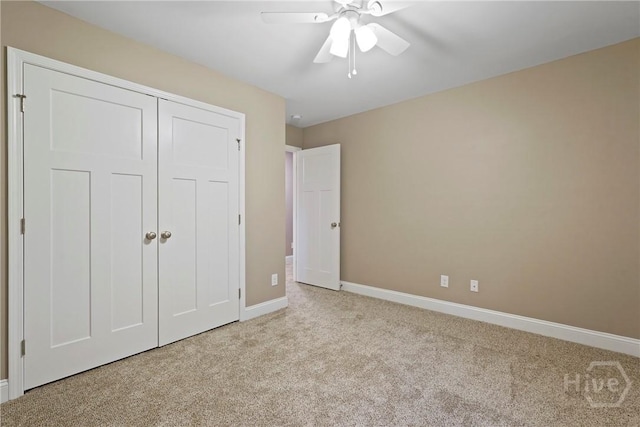95 Simcoe Lake Dr, Richmond Hill, GA 31324 - unfurnished bedroom with carpet, a closet, and ceiling fan