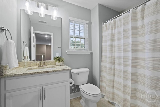 95 Simcoe Lake Dr, Richmond Hill, GA 31324 - full bath with vanity, tile patterned floors, and curtained shower
