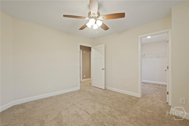 95 Simcoe Lake Dr, Richmond Hill, GA 31324 - unfurnished bedroom with carpet flooring, a spacious closet, a closet, and ceiling fan