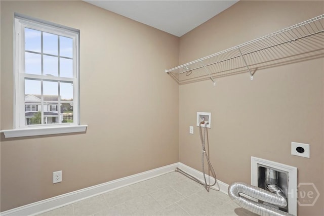 95 Simcoe Lake Dr, Richmond Hill, GA 31324 - laundry area with hookup for an electric dryer, plenty of natural light, and washer hookup