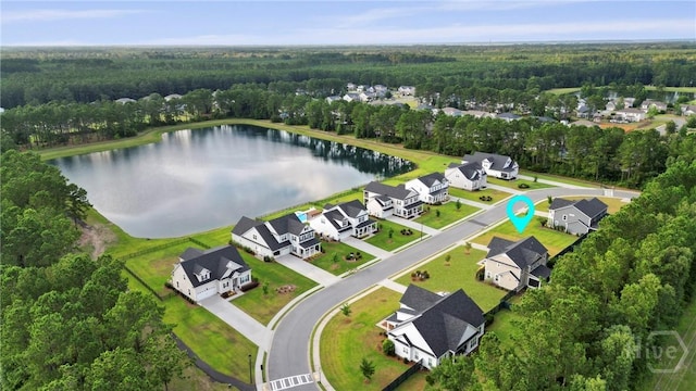95 Simcoe Lake Dr, Richmond Hill, GA 31324 - aerial view of residential area with a forest and a large body of water