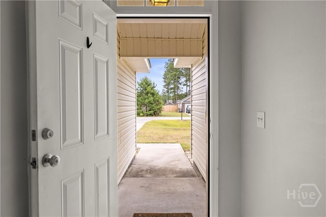 226 Cyane Ln, Guyton, GA 31312 - entryway with unfinished concrete floors