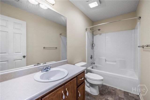 259 Laurel Hill Cir, Richmond Hill, GA 31324 - full bathroom with vanity, bathtub / shower combination, and a textured ceiling