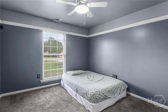 175 Salt Landing Cir, Savannah, GA 31405 - carpeted bedroom with baseboards and a ceiling fan