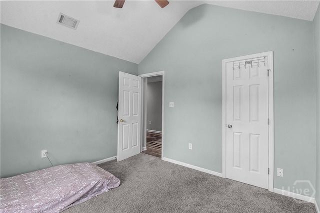 175 Salt Landing Cir, Savannah, GA 31405 - bedroom featuring carpet floors, a ceiling fan, and high vaulted ceiling
