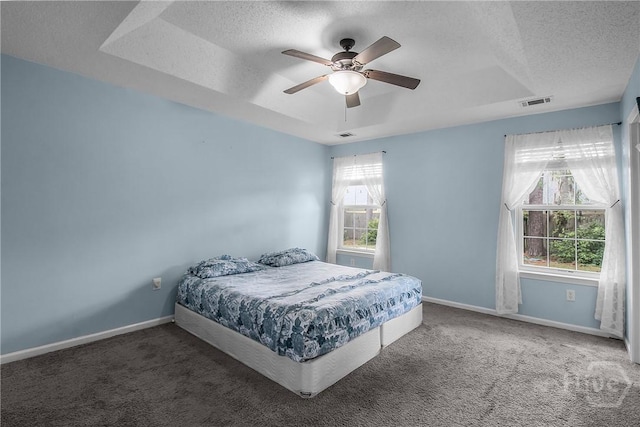 175 Salt Landing Cir, Savannah, GA 31405 - carpeted bedroom with a textured ceiling and ceiling fan