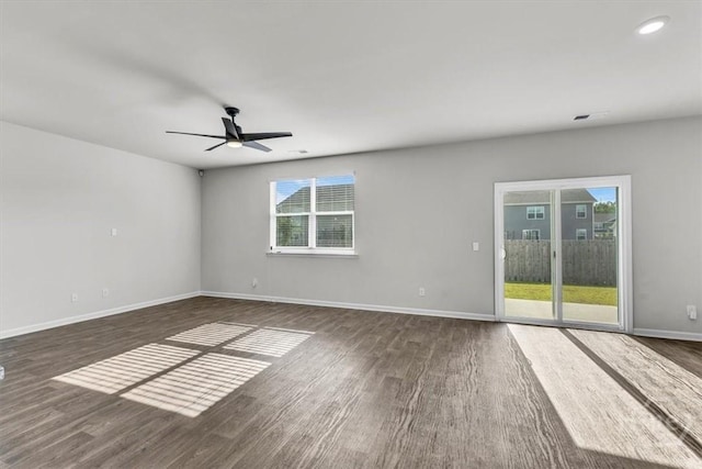 338 Wedge Cir, Richmond Hill, GA 31324 - spare room featuring wood finished floors and a ceiling fan