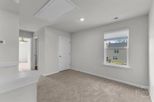 338 Wedge Cir, Richmond Hill, GA 31324 - carpeted spare room featuring attic access and recessed lighting