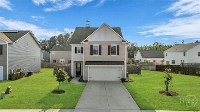 338 Wedge Cir, Richmond Hill, GA 31324 - traditional-style house with an attached garage, board and batten siding, concrete driveway, and a residential view