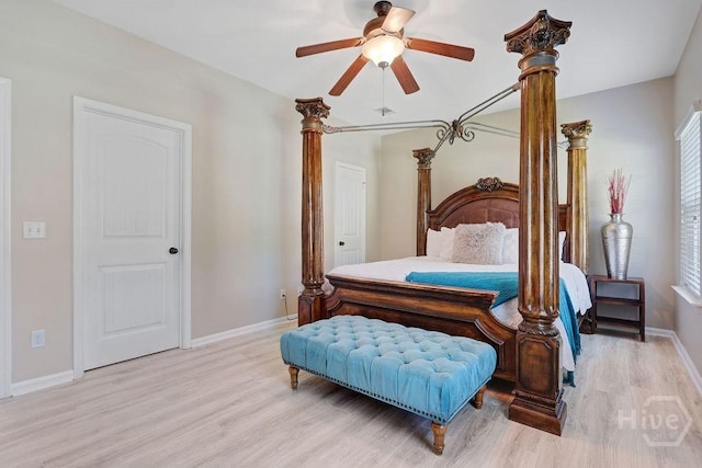 208 Chippingwood Cir, Pooler, GA 31322 - bedroom featuring light wood-style floors and a ceiling fan