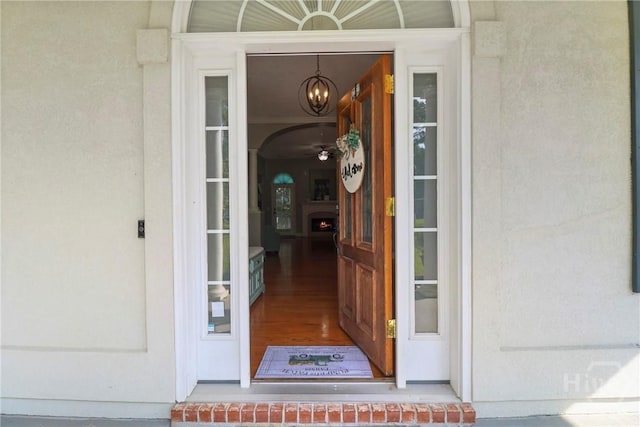 204 Bristol Way, Richmond Hill, GA 31324 - view of exterior entry with stucco siding