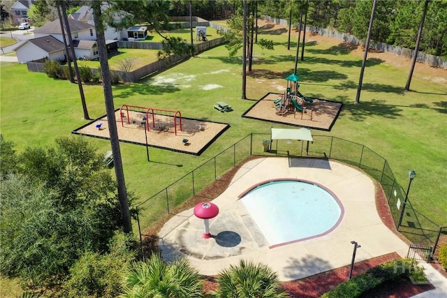 204 Bristol Way, Richmond Hill, GA 31324 - bird's eye view of a park and a pool area