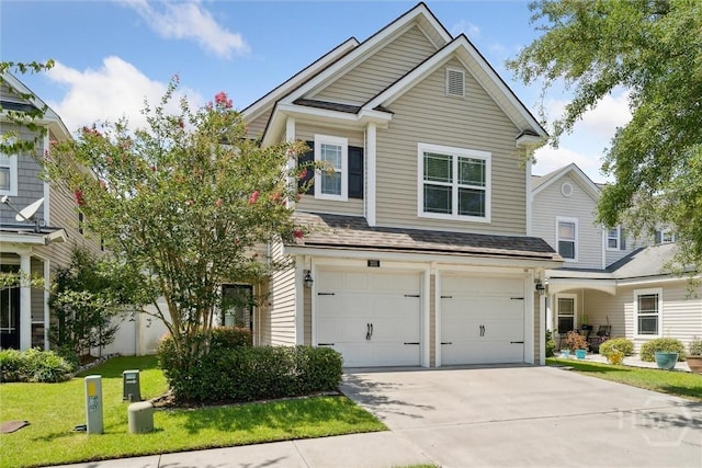 205 Summer Hill Ct, Richmond Hill, GA 31324 - traditional-style house featuring an attached garage, concrete driveway, and a front yard