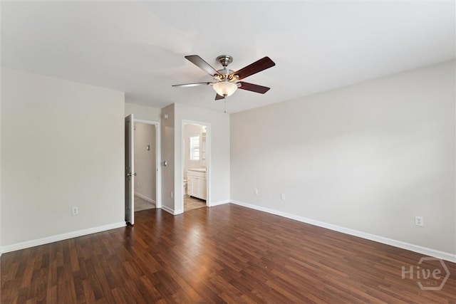 205 Summer Hill Ct, Richmond Hill, GA 31324 - spare room with a ceiling fan and wood finished floors