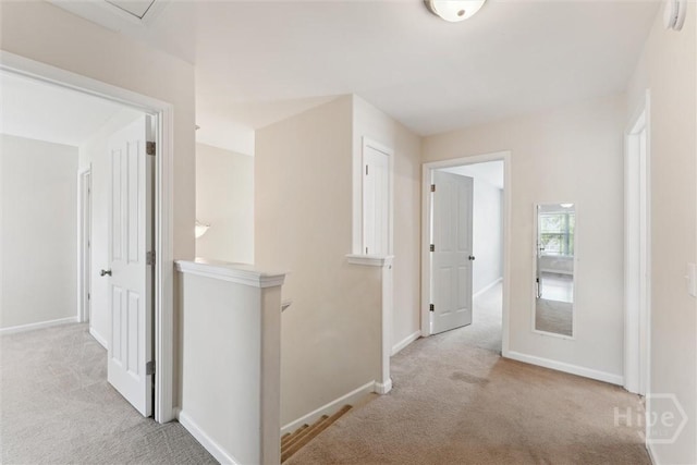205 Summer Hill Ct, Richmond Hill, GA 31324 - hall with light carpet and an upstairs landing