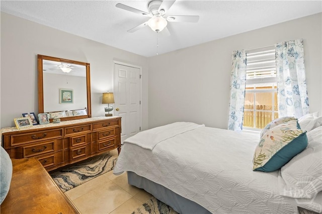 11 Rialto Ct, Pooler, GA 31322 - bedroom with light tile patterned floors and ceiling fan