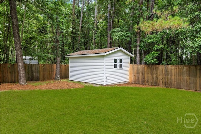 11 Rialto Ct, Pooler, GA 31322 - fenced backyard featuring a storage unit
