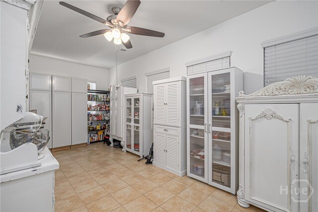 141 Regency Cir, Pooler, GA 31322 - office space with a ceiling fan and light tile patterned flooring