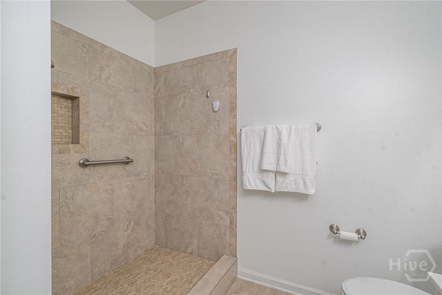 141 Regency Cir, Pooler, GA 31322 - full bathroom featuring a tile shower and toilet