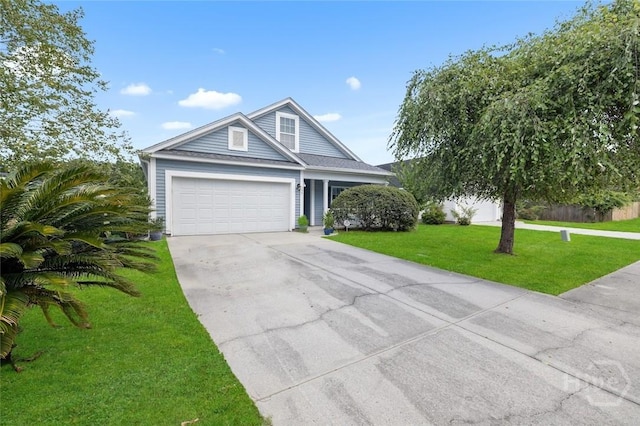 335 Winchester Dr, Pooler, GA 31322 - view of front facade with a garage, concrete driveway, and a front yard