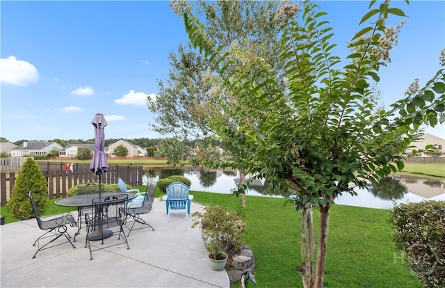335 Winchester Dr, Pooler, GA 31322 - view of patio / terrace with a water view