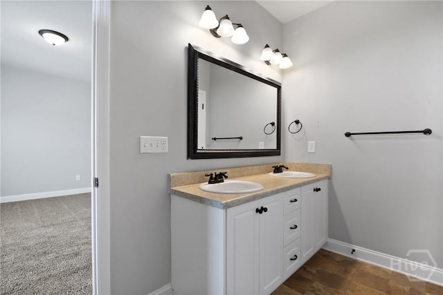 302 Morgan Pines Dr, Pooler, GA 31322 - full bathroom featuring double vanity and baseboards