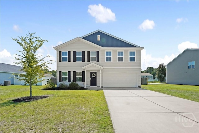 13 Summer Place Dr, Guyton, GA 31312 - view of front facade with an attached garage, driveway, and a front yard
