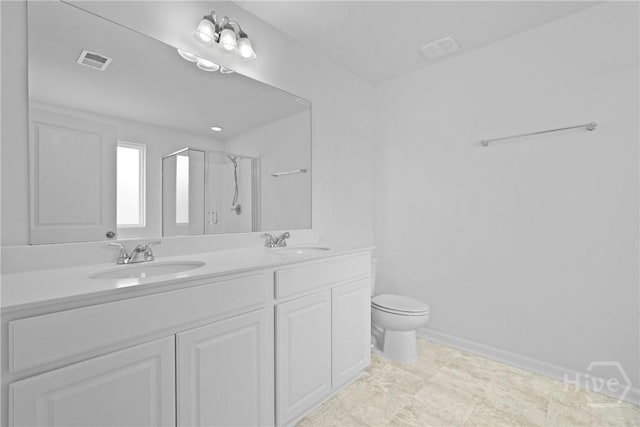 13 Summer Place Dr, Guyton, GA 31312 - bathroom with double vanity and a shower with door