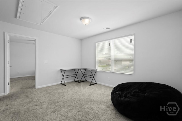 13 Summer Place Dr, Guyton, GA 31312 - sitting room with attic access and carpet flooring