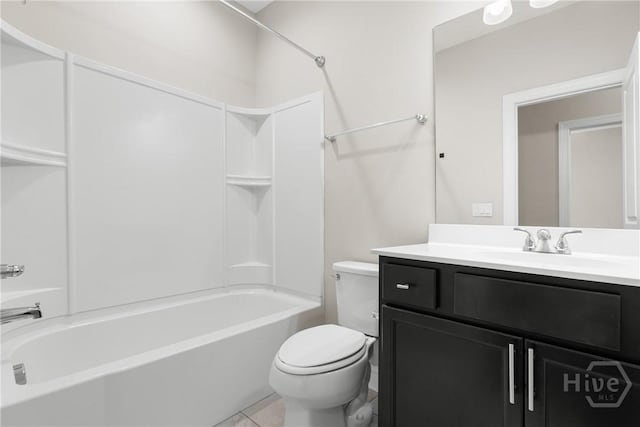 160 Lake Lily Dr, Richmond Hill, GA 31324 - full bathroom with vanity, shower / bathtub combination, and tile patterned floors