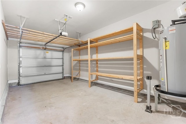160 Lake Lily Dr, Richmond Hill, GA 31324 - garage with electric water heater and a garage door opener