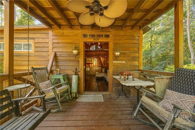 438 Kessler Loop, Guyton, GA 31312 - sunroom / solarium with beamed ceiling and plenty of natural light