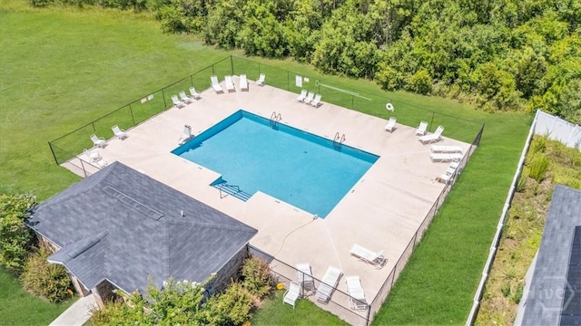 1237 Cypress Fall Cir, Hinesville, GA 31313 - aerial view of property and surrounding area featuring a pool area