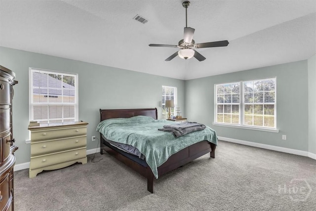 1237 Cypress Fall Cir, Hinesville, GA 31313 - bedroom featuring multiple windows, carpet, and ceiling fan