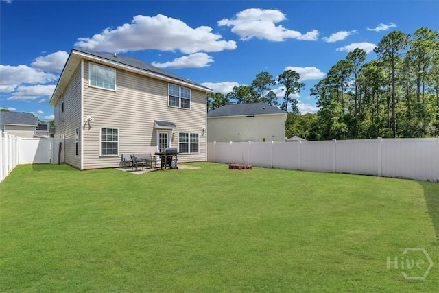 1237 Cypress Fall Cir, Hinesville, GA 31313 - back of house featuring a fenced backyard and a patio