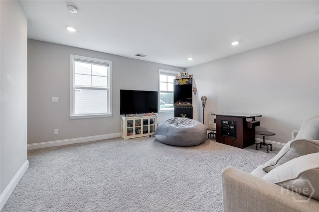 127 Champlain Dr, Pooler, GA 31322 - living area with carpet and recessed lighting