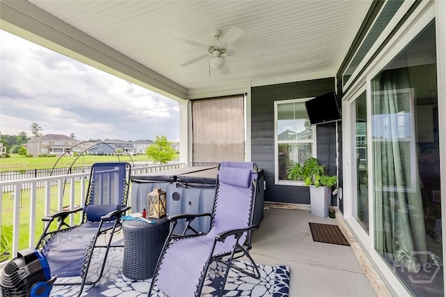 127 Champlain Dr, Pooler, GA 31322 - view of patio / terrace featuring ceiling fan
