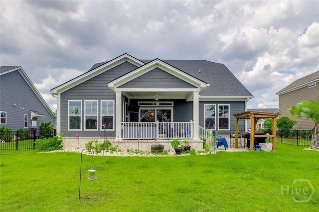 127 Champlain Dr, Pooler, GA 31322 - rear view of property with covered porch