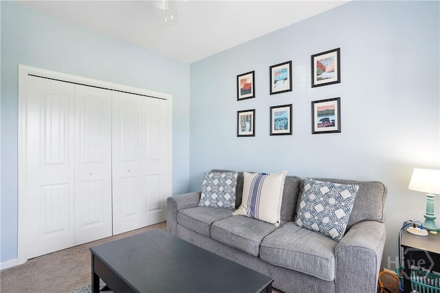80 Sunbury Ct, Richmond Hill, GA 31324 - carpeted living room featuring ceiling fan