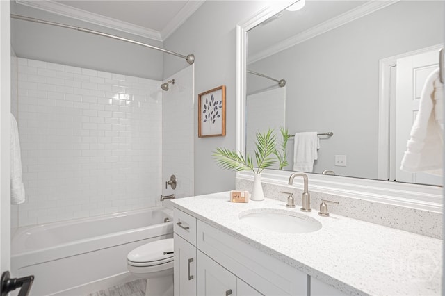 122 Kent, Pooler, GA 31322 - bathroom featuring vanity, ornamental molding, and washtub / shower combination