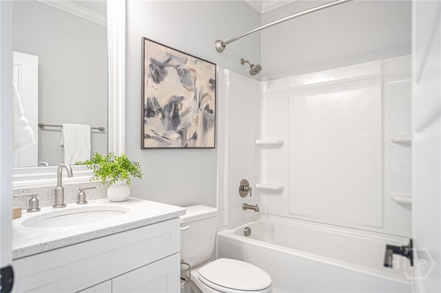 122 Kent, Pooler, GA 31322 - bathroom with shower / washtub combination, vanity, and ornamental molding