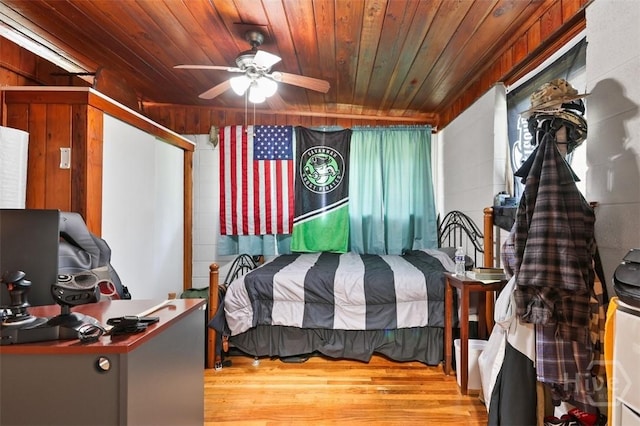 606 Rivers End Dr, Savannah, GA 31406 - bedroom with wood ceiling, wood finished floors, and ceiling fan